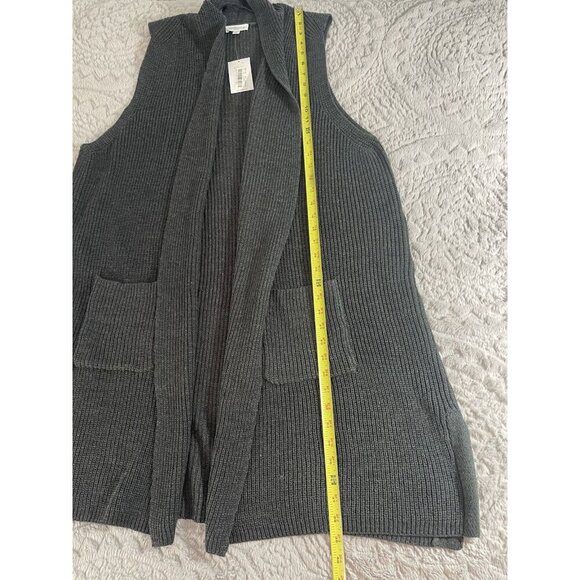 Westbound Grey Long Sleeveless Women's Cardigan with Pockets Size 2X NWT - Picture 7 of 8